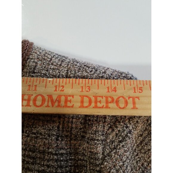Vtg Skirt Blazer Suit Brown Tweed 5 Button Decorative Trim Faux Wrap Skirt Midi - Picture 14 of 16